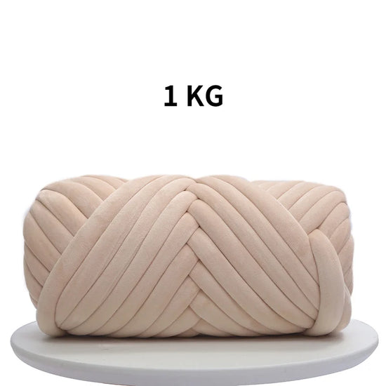 Filato marshmallow super chunky velluto 1 kg – “super velvet” grosso per coperte gigantissime, progetti fai-da-te morbidi