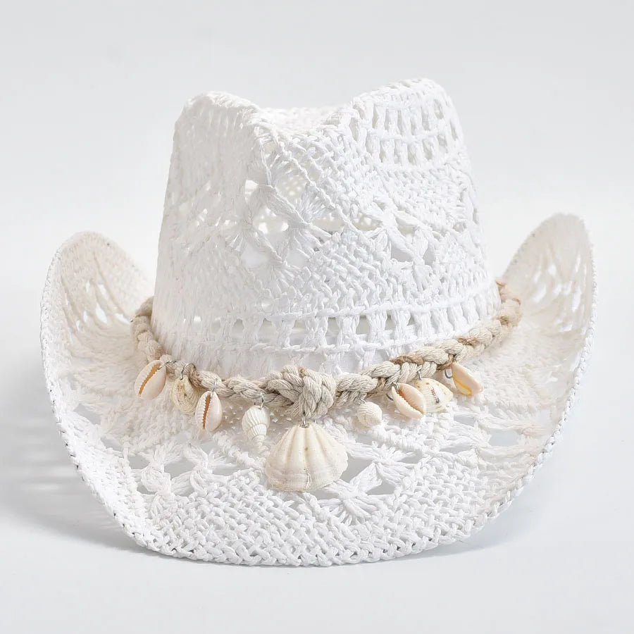 Cappello di Paglia Donna con Conchiglie – Stile Estate e Mare