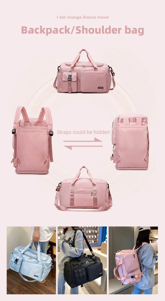 Borsa sportiva donna 2025 – duffel con doppio comparto asciutto/bagnato ideale per palestra, nuoto e viaggi