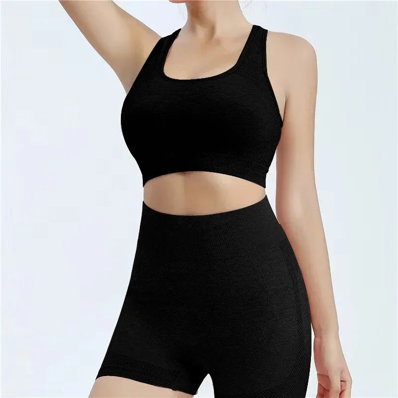 Set yoga seamless donna 2025 – top e shorts coordinati in tessuto tecnico ad alta performance