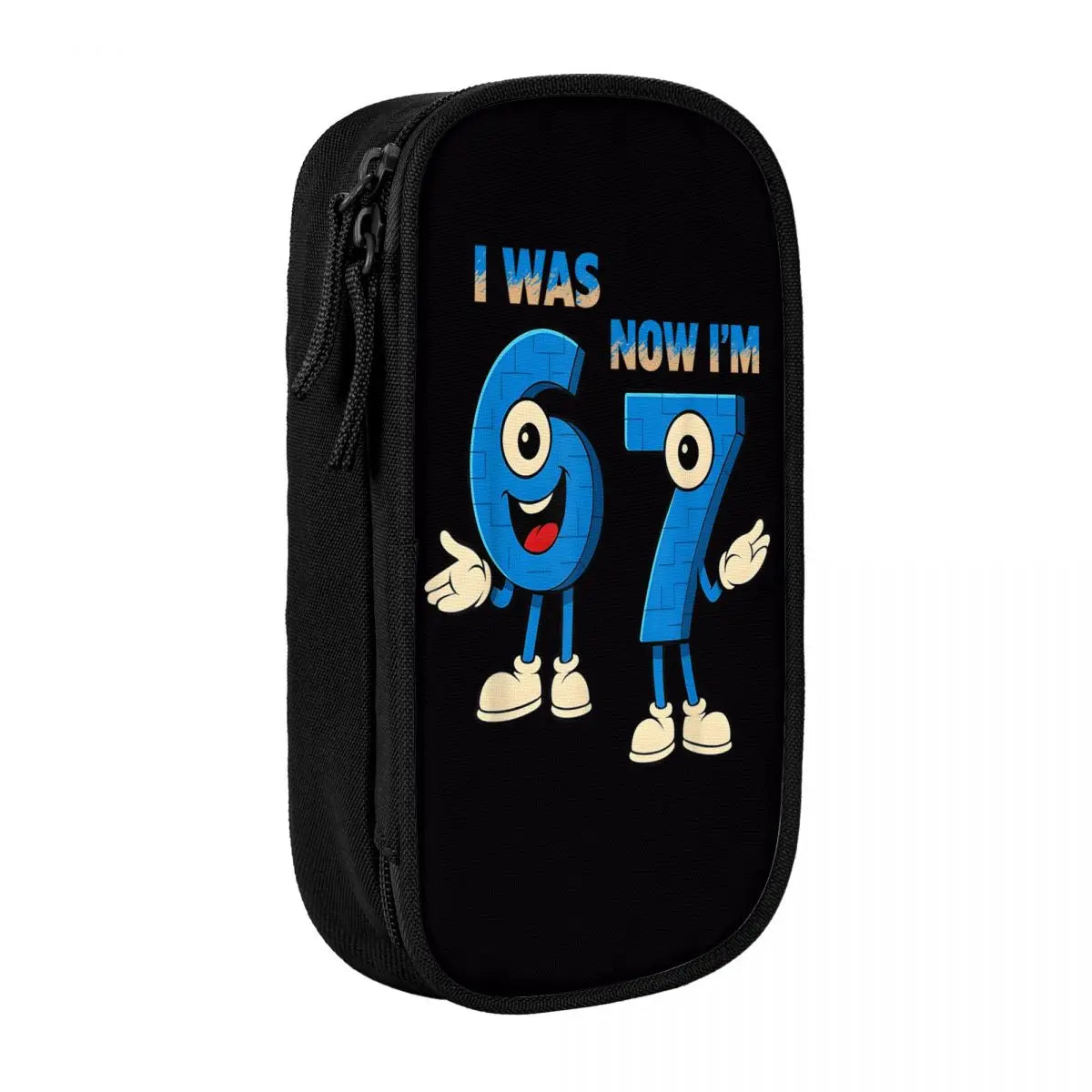 Meme 6 7 Six Seven Italian Steal A Brainrot 67 Pencil Case Canvas Pencil Box Child Vintage College School Pencil Cases Supplies