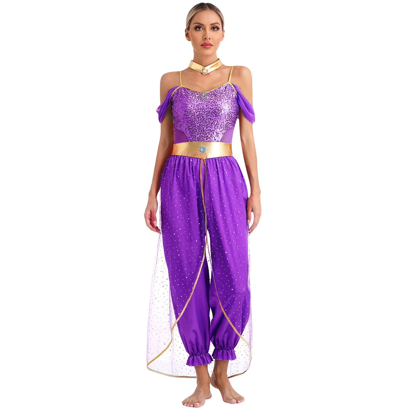 Costume da Principessa Araba / Jasmine Bollywood – Outfit Cosplay per Feste e Halloween