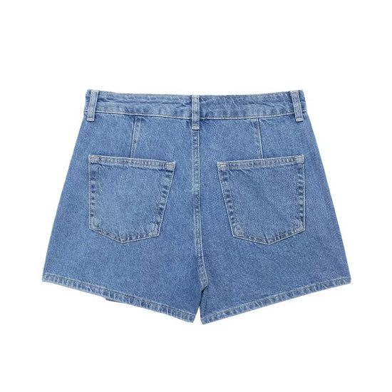 Completo Denim Donna – Set Top e Shorts Elegante Estate