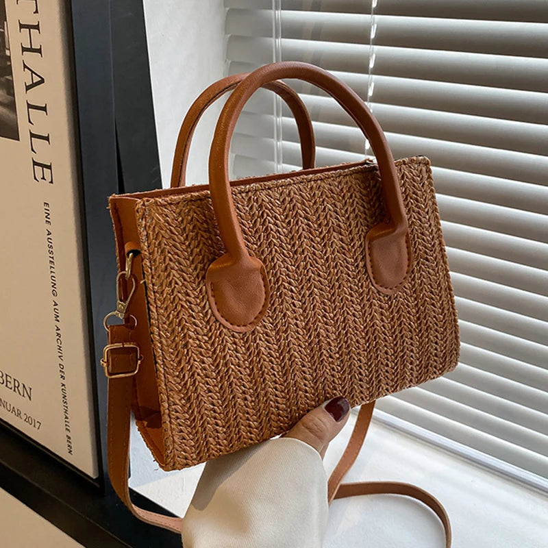 Borsa Tracolla Donna in Paglia Intrecciata – Stile Casual