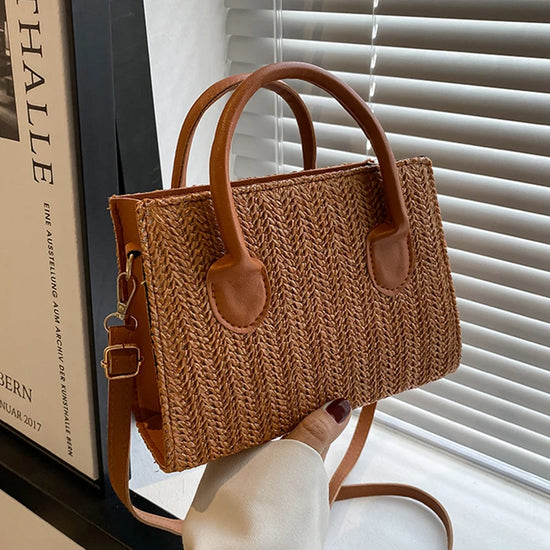 Borsa Tracolla Donna in Paglia Intrecciata – Stile Casual