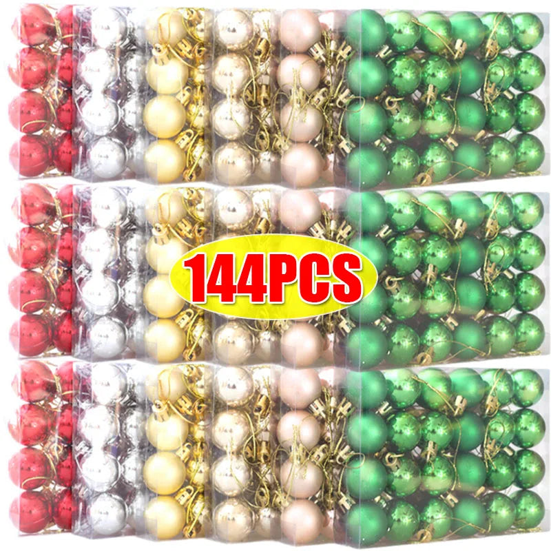 Set da 24-144 palline natalizie da 3 cm – Decorazioni natalizie infrangibili per alberi di Natale e feste