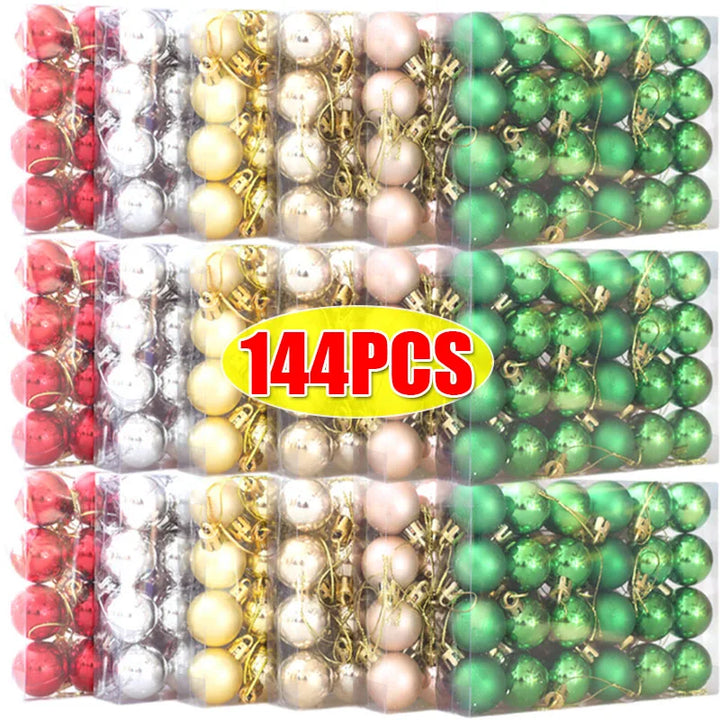 Set da 24-144 palline natalizie da 3 cm – Decorazioni natalizie infrangibili per alberi di Natale e feste