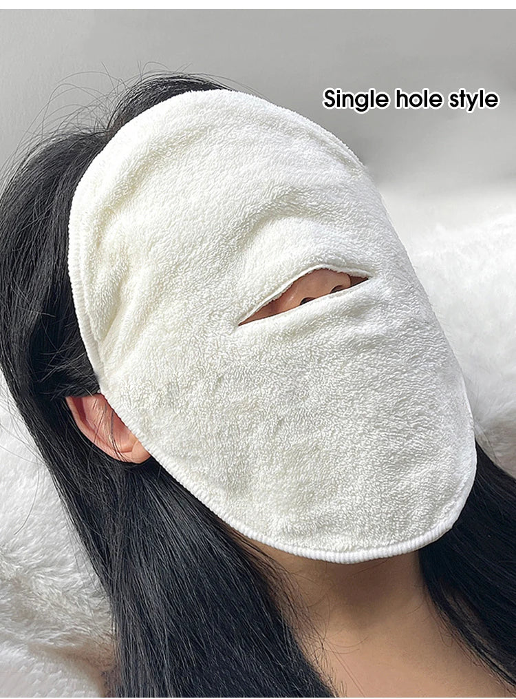Asciugamano Viso Caldo/Freddo per Skincare – Maschera Viso con Compressa Termica e Ganci