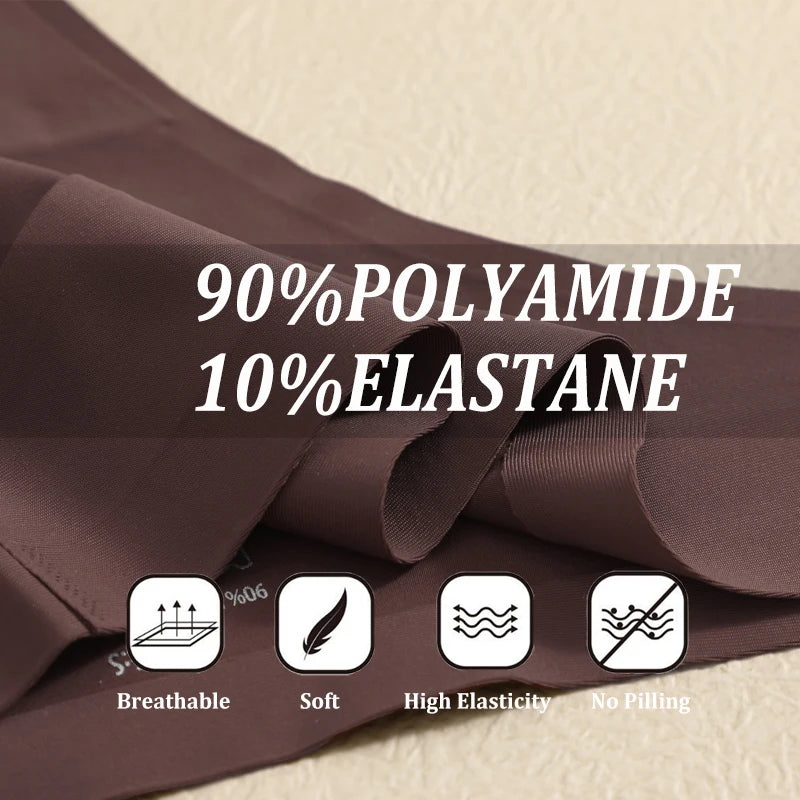 Set 7 pezzi perizomi donna seamless in ice-silk – vita bassa, T-back ultra sottile, mutandine low-waist comfort e invisibili