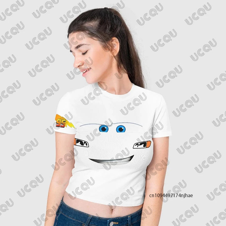 Maglietta Cars  SaettaMcQueen Donna – Crop Top Streetwear
