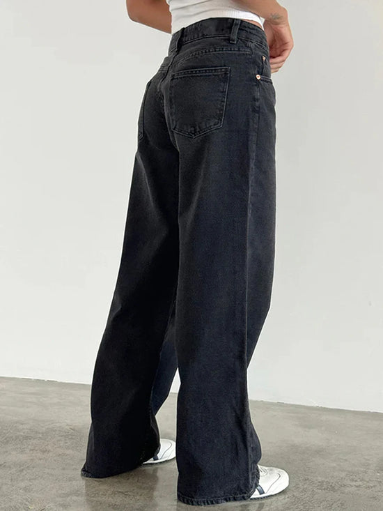 Jeans Boyfriend Donna Vita Alta con Tasche – Stile Y2K - dettaglio prodotto