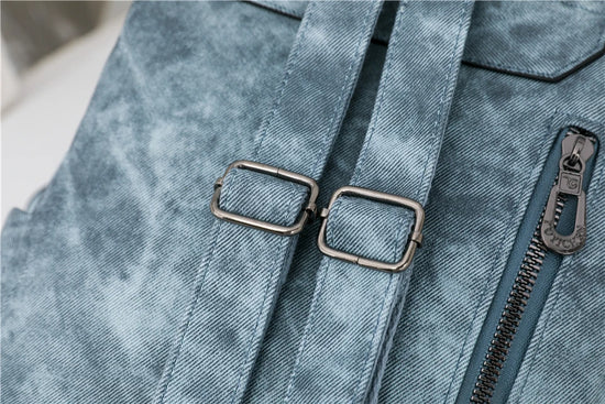 Zaino donna grande capacità in pelle simil-cuoio – daypack fashion da viaggio e scuola, backpack solid colour per ragazze