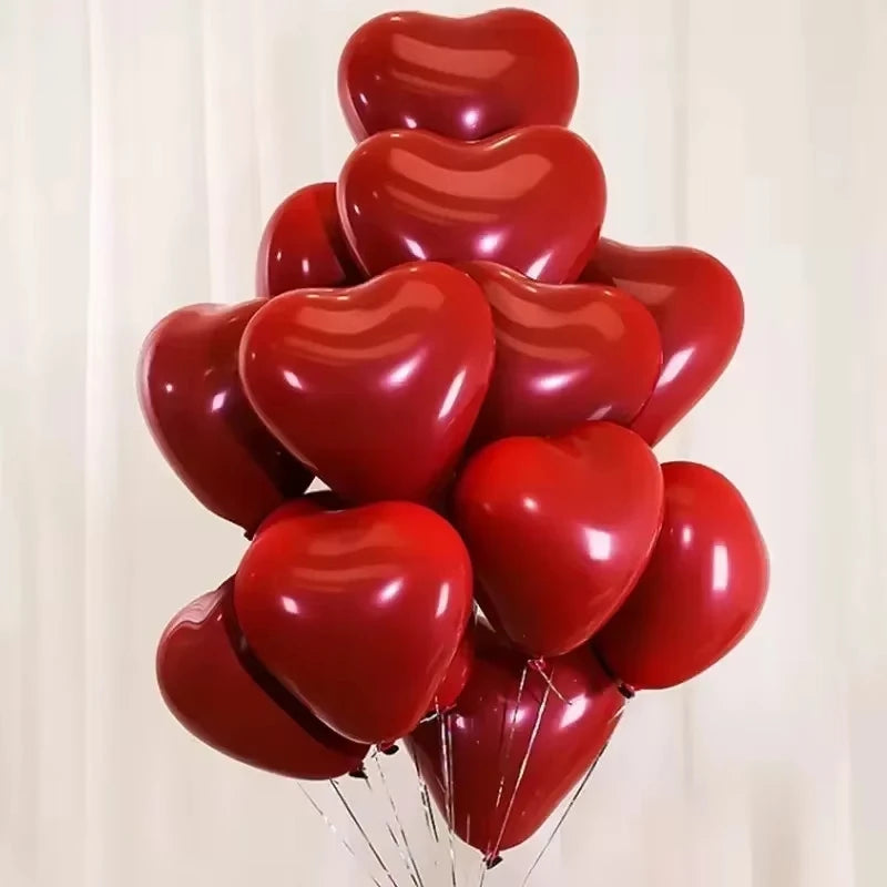 Palloncini Cuore Rosso 50/10 pezzi – Decorazioni Romantiche per San Valentino