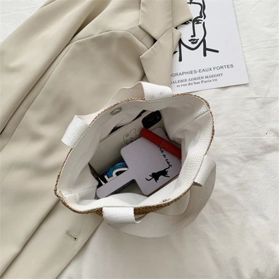 Borsa Mare in Paglia Intrecciata Donna – Grande Capacità Estiva