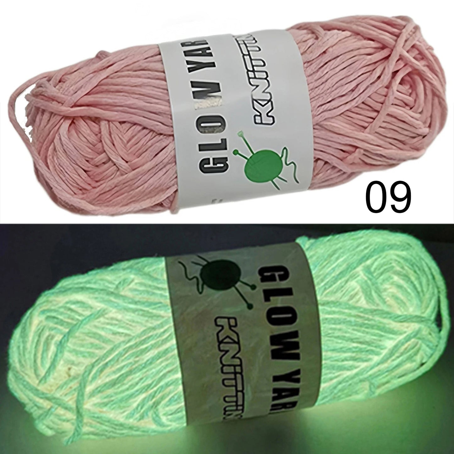 Filato luminoso in poliestere da 2 mm – Ideale per maglioni e cappelli che brillano al buio