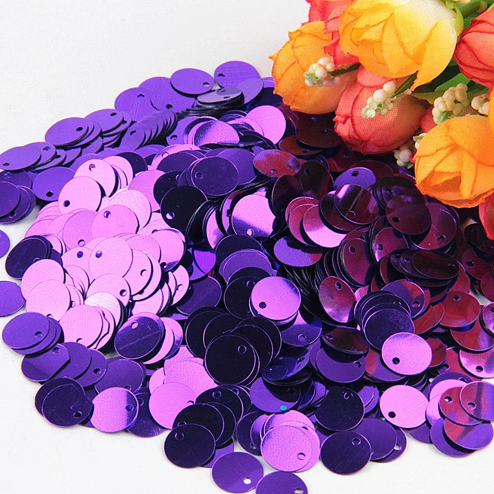 Paillettes Flat Rotonde 10–25 mm con Foro – 10 g , Costumi, Scialli, Danza, Scrapbooking e Decorazioni