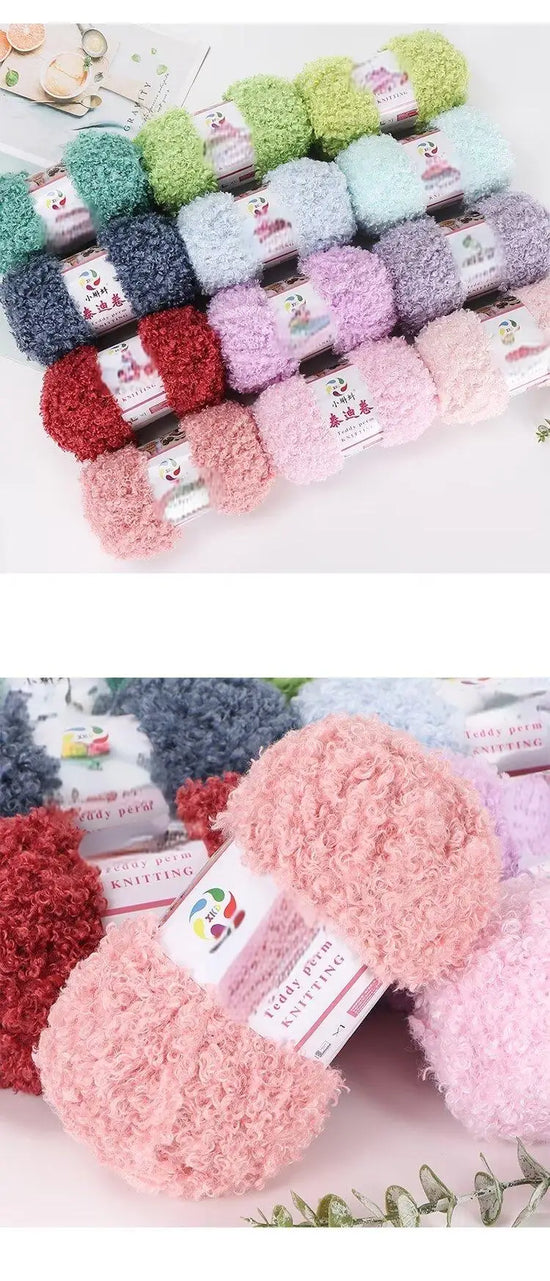 Filato teddy velvet 295 g – gomitolo pelliccia per fai-da-te maglia, borsa, coperta