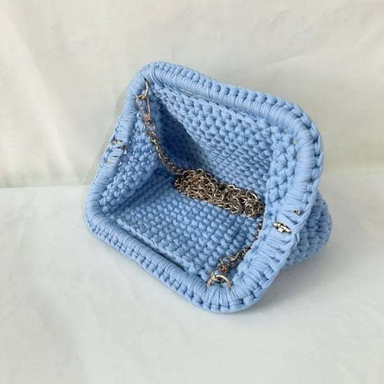 Borsa Clutch Donna Intrecciata a Spalla in Stile Crochet – Bag Elegante Fatta a Mano