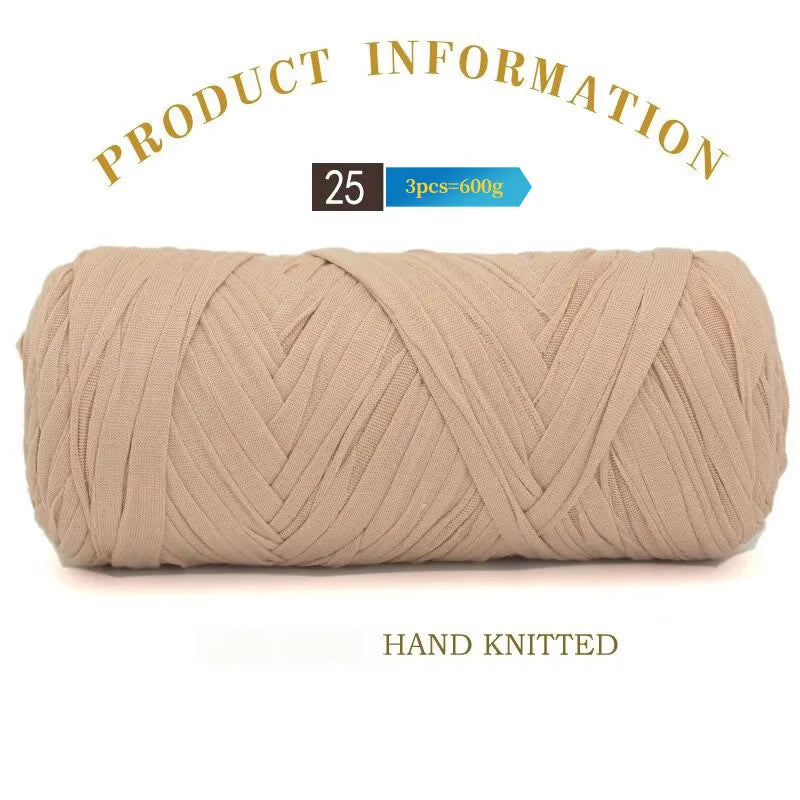 Set 3 gomitoli cloth yarn tessuto – filo intrecciato spesso per borse, tappeti, uncinetto e fai-da-te 2025