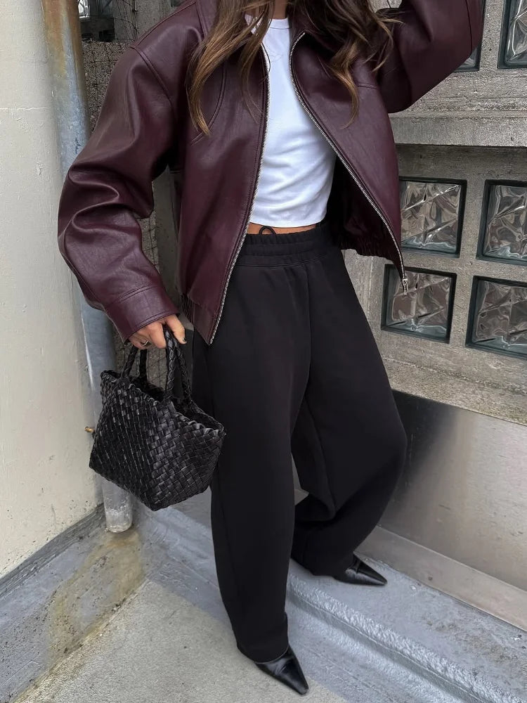 Giacca Donna Effetto Pelle Vintage con Zip - immagine 6
