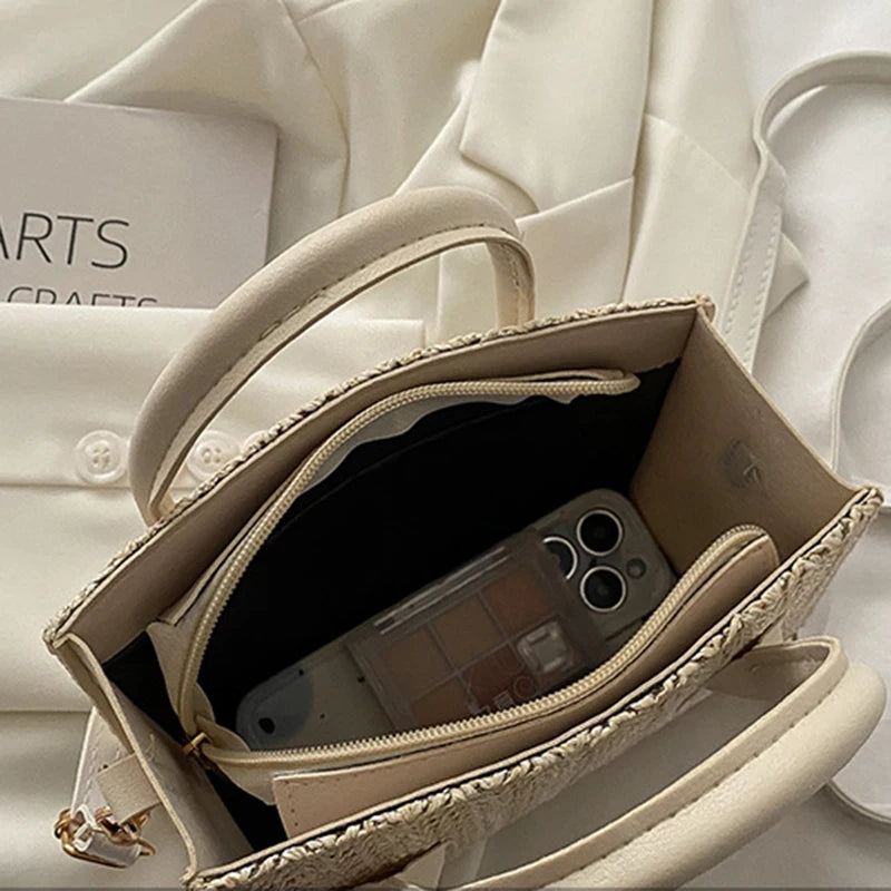 Borsa Tracolla Donna in Paglia Intrecciata – Stile Casual