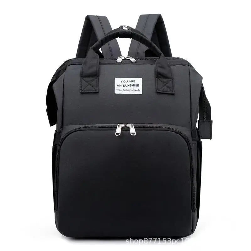Zaino Fasciatoio Pieghevole 3 in 1 con Lettino Portatile – Borsa Mamma da Viaggio Leggera e Capiente