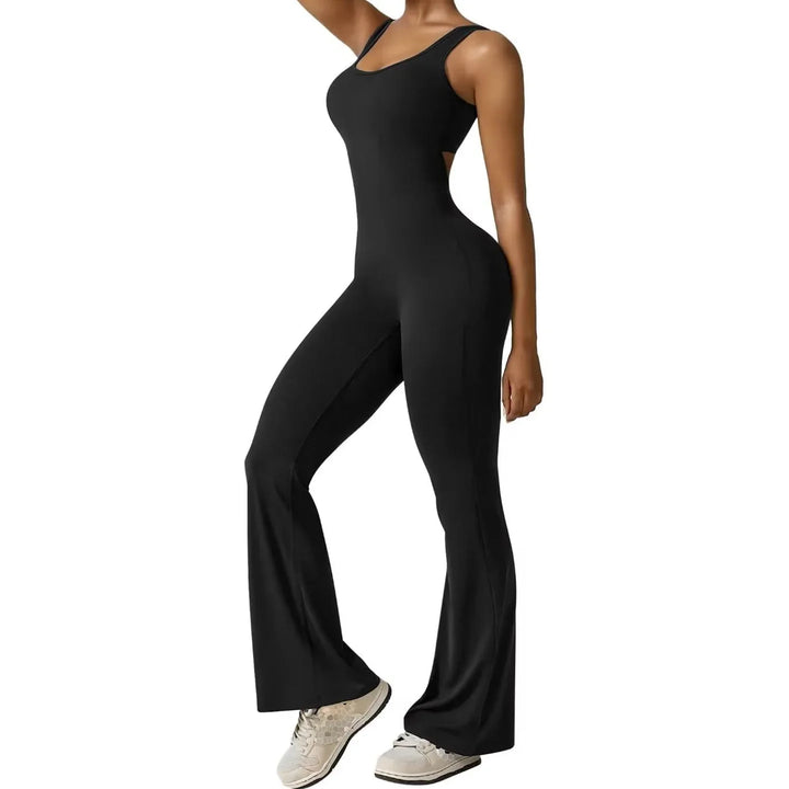 Tuta yoga intera seamless donna – Body atletico con schiena a U, modellante, da allenamento ad alto impatto