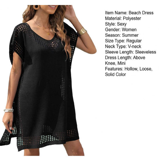 Pareo Copricostume Donna Estivo Elegante – Vestito Mare Lungo in Tinta Unita con Spacco Sexy