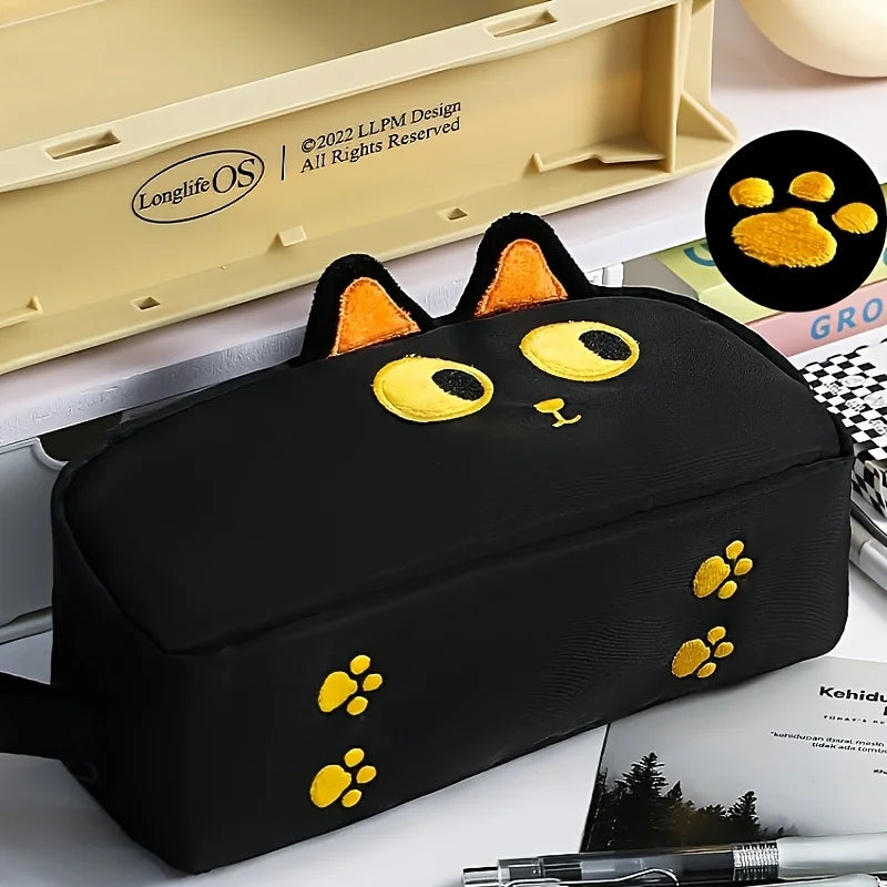 Astuccio Gatto Nero 3D – Portapenne Capiente per Scuola