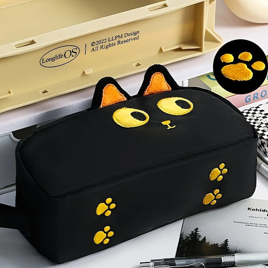 Astuccio Gatto Nero 3D – Portapenne Capiente per Scuola