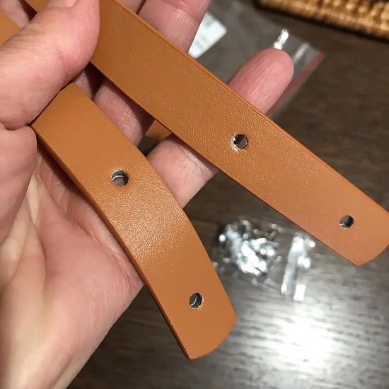Set di manici in pelle PU fatti a mano per borse – 2 pezzi, 27,8 cm