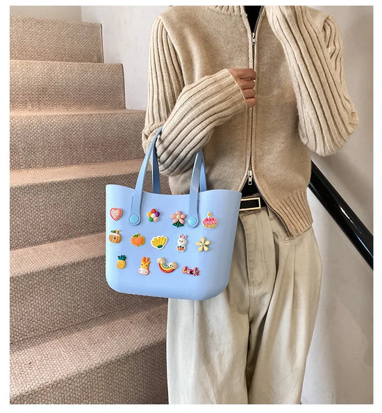 Borsa Mare Colorata Impermeabile – Cestino Estivo Donna Multicolore per Spiaggia e Piscina