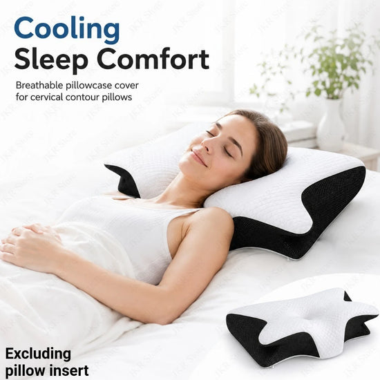 Memory Foam Pillowcase Cervical Pillowcase Pillow Protector Bedding Pillow Cases Cover Cooling Fabric Portable Home Holiday Gift