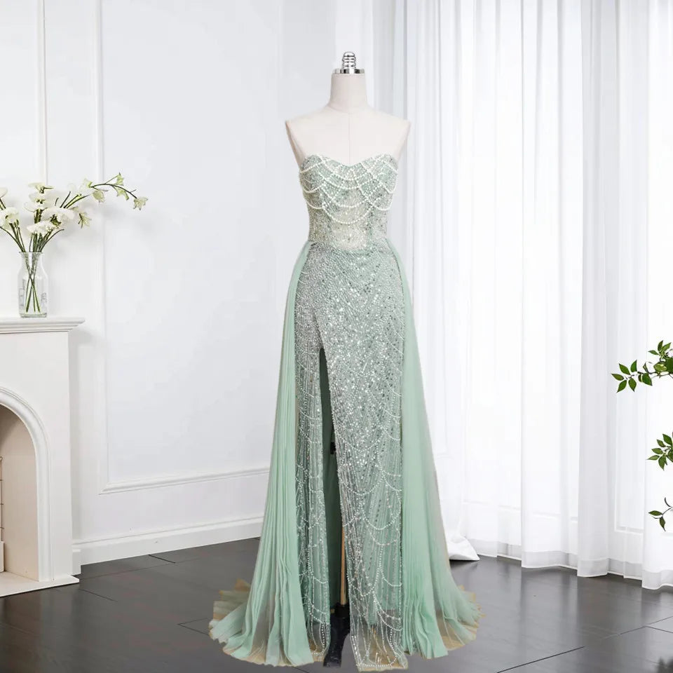 Abito Lungo Elegante con Spacco Alto – Vestito da Cerimonia e Gala