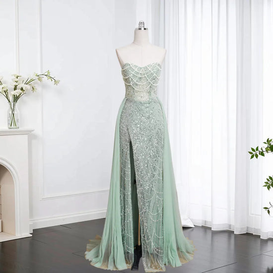 Abito Lungo Elegante con Spacco Alto – Vestito da Cerimonia e Gala