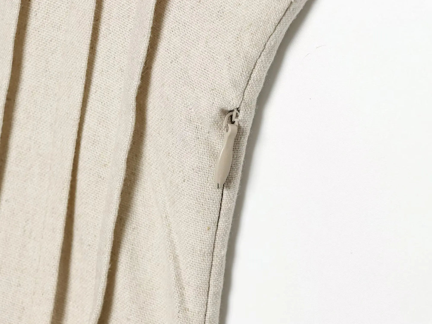 Abito Donna in Lino e Cotone – Vestito Beige Estivo con Scollo a V