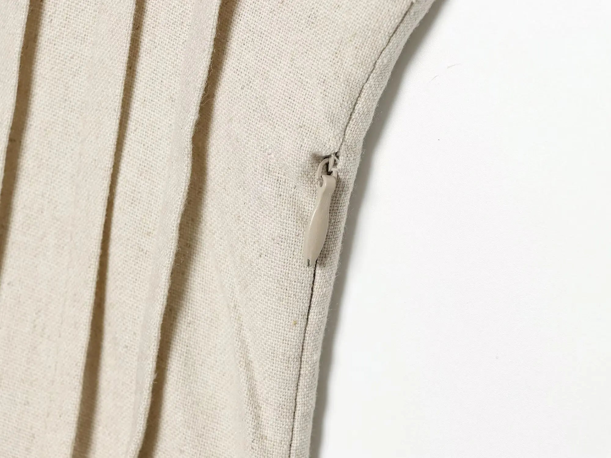 Abito Donna in Lino e Cotone – Vestito Beige Estivo con Scollo a V