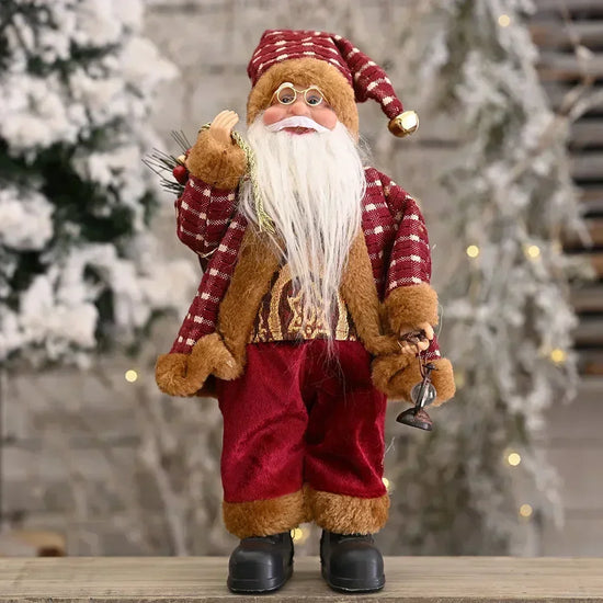 Pupazzo Babbo Natale peluche 30 cm ‒ decorazione natalizia morbida per casa, albero, festa (set 1-4 pezzi) 2025