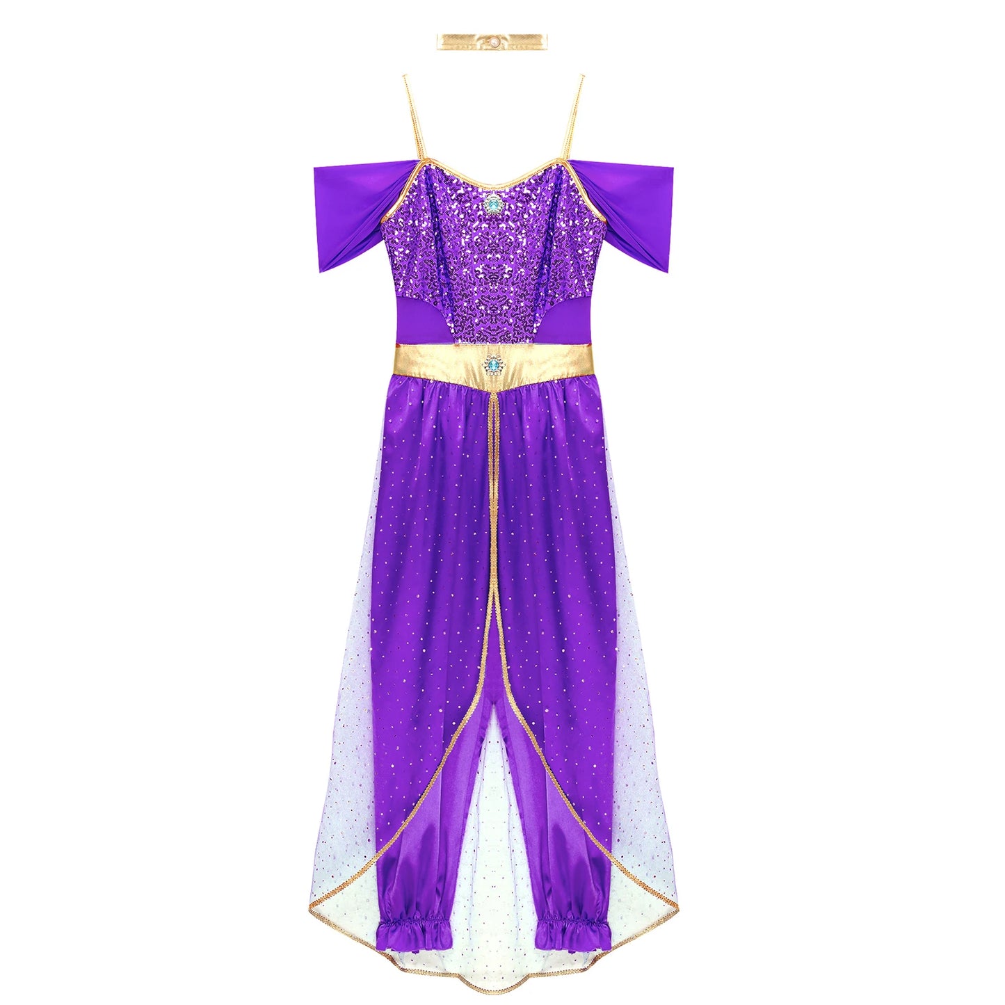 Costume da Principessa Araba / Jasmine Bollywood – Outfit Cosplay per Feste e Halloween