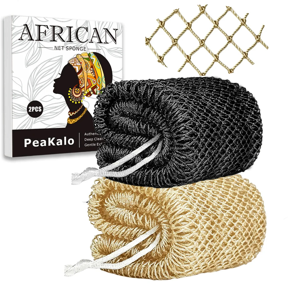 Spugna Rete Africana Esfoliante 2 Pezzi – Scrub Corpo per Doccia