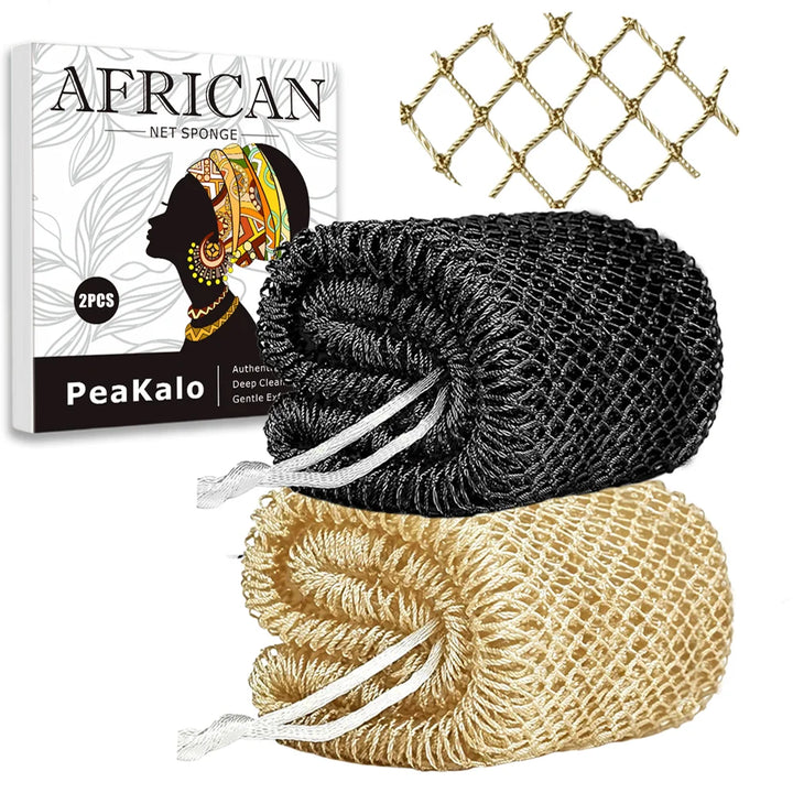 Spugna Rete Africana Esfoliante 2 Pezzi – Scrub Corpo per Doccia