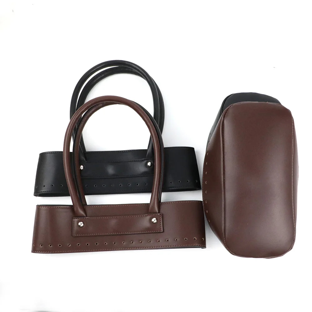 Kit Accessori per Borse Fai-da-Te – Set Manici & Fondo in Ecopelle per Borsa a Spalla