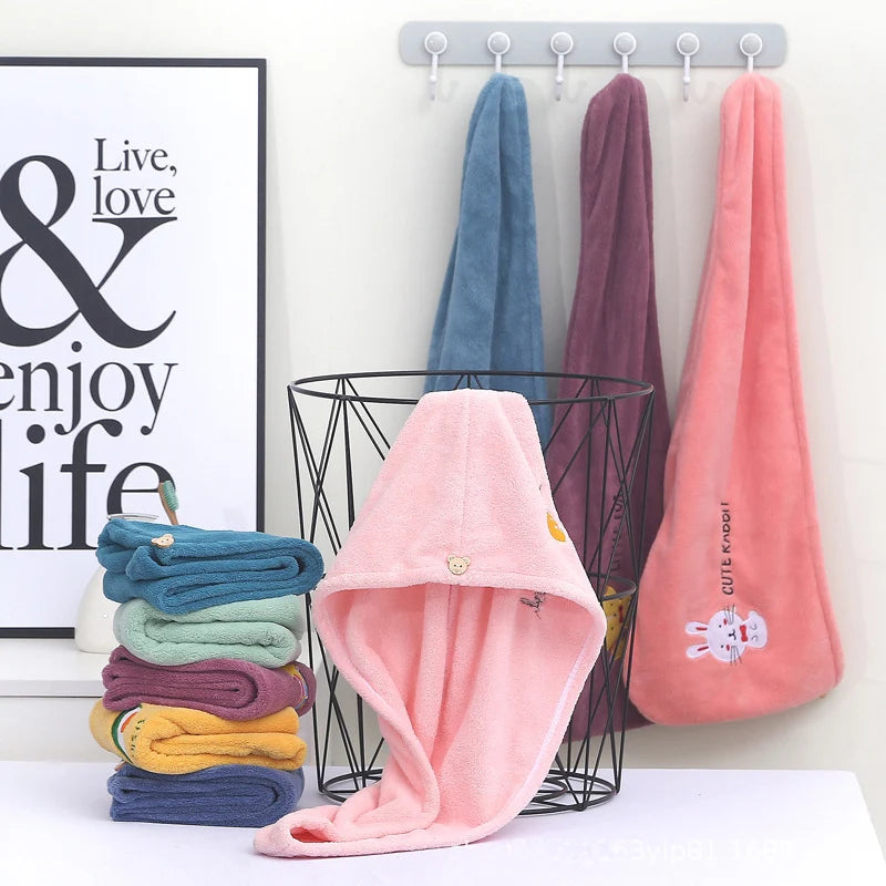 Turbante Asciugacapelli in Microfibra Assorbente – Asciugatura Rapida Capelli Donna