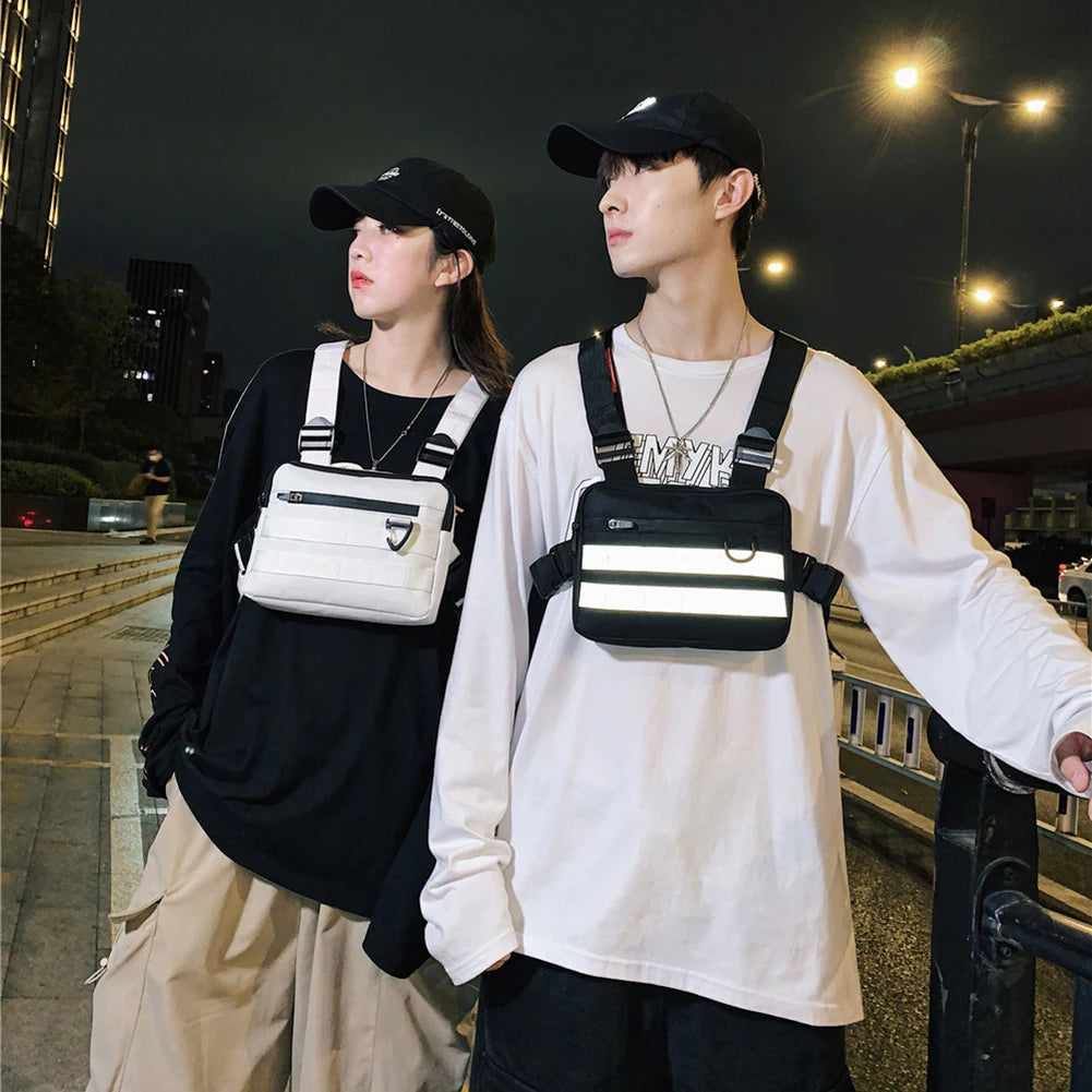 Chest bag unisex in Oxford – marsupio a pettorina streetwear, zip e design versatile
