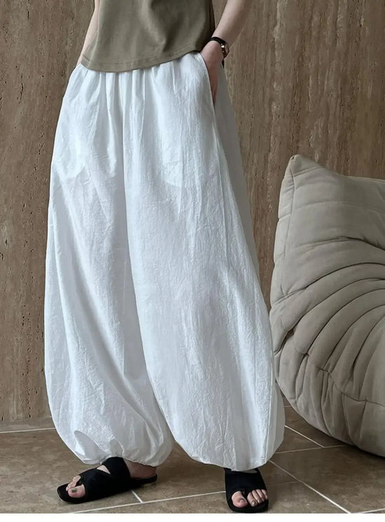 Pantaloni Bloomers Donna Vita Alta – Loose Fit Estivi