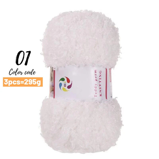 Filato teddy velvet 295 g – gomitolo pelliccia per fai-da-te maglia, borsa, coperta