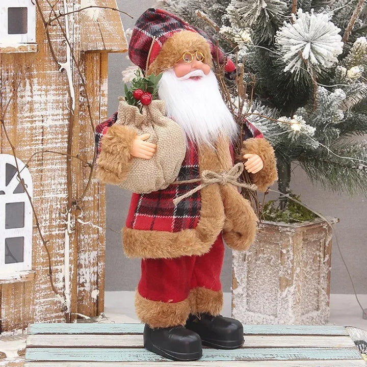Pupazzo Babbo Natale peluche 30 cm ‒ decorazione natalizia morbida per casa, albero, festa (set 1-4 pezzi) 2025