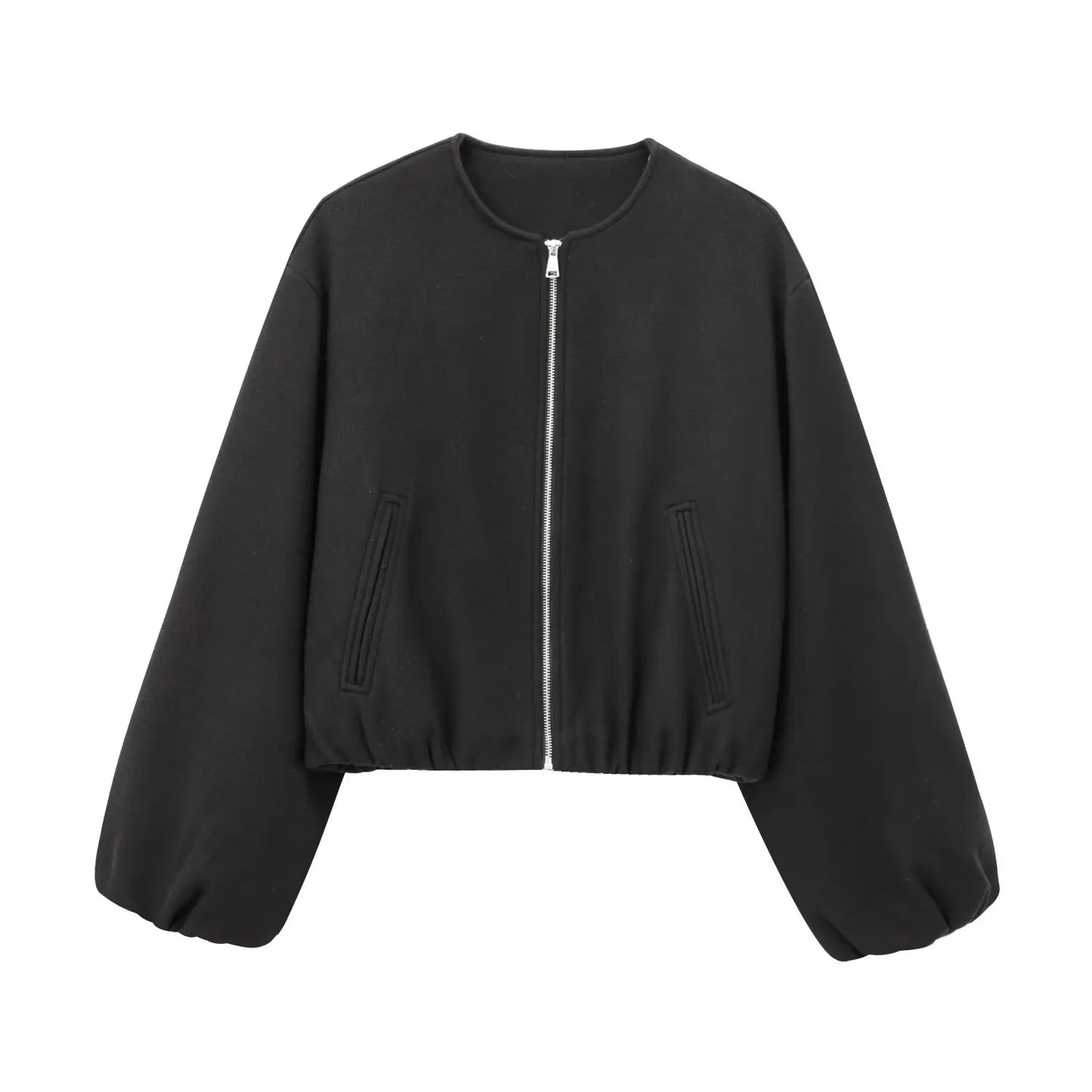 Bomber corto rosso da donna – giacca cropped sportiva