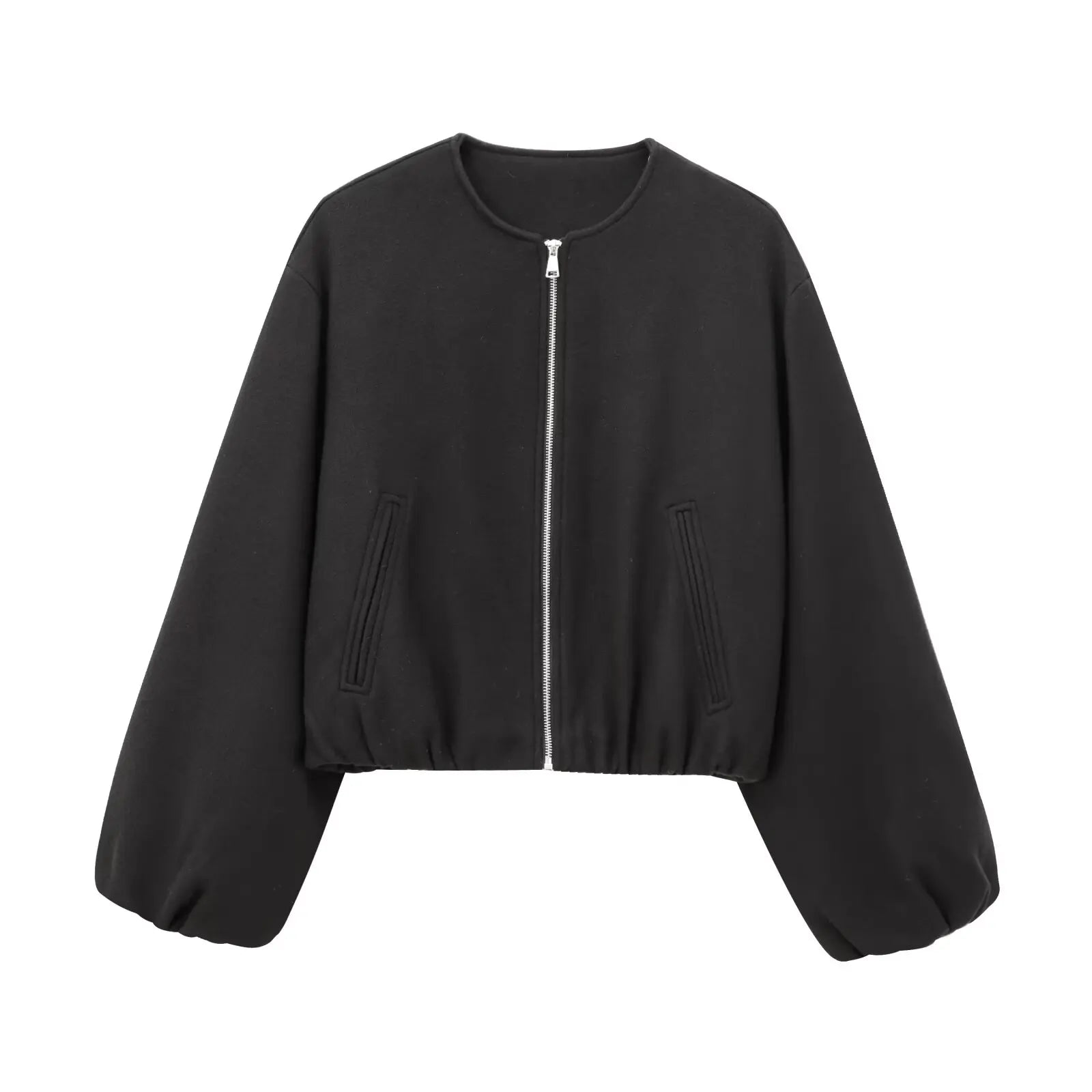 Bomber corto rosso da donna – giacca cropped sportiva