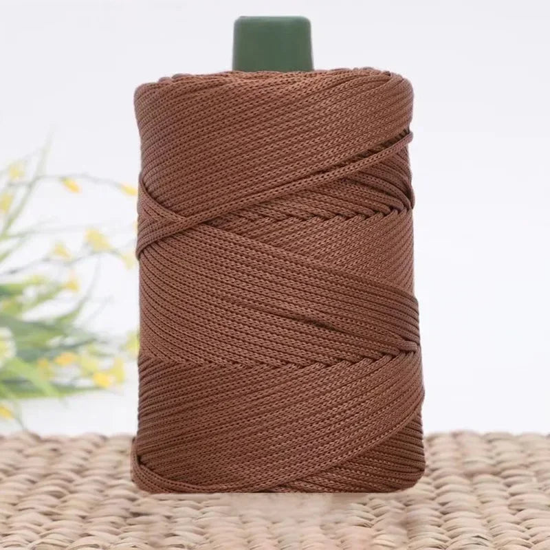 Filo in corda “ice rope” 3 mm 200 m – cotone / viscosa per uncinetto borse, cappelli